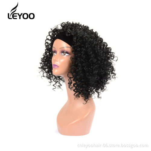 Wholesale Curly Headband Wig For Black Women 6 inch Easy Deep Curly Wig For Beauty Cheap Synthetic Wig